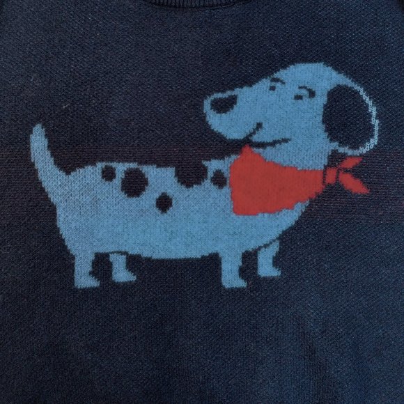 Joe Fresh Navy Pullover Knit Sweater with Dog Feature Size: Toddler 2 - Picture 3 of 5